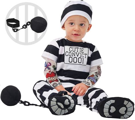 Spooktacular Creations Lovely Baby Prisoner Convict Costume Infant ...