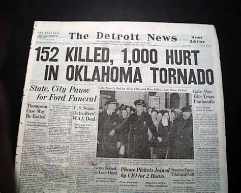 WOODWARD OK Oklahoma Tornado GLAZIER TX 1947 Newspaper | #84765497