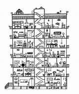 Skyscrapers Coloring Pages  Learny Kids sketch template
