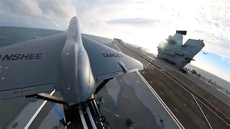 Banshee target drone launched from HMS Prince of Wales - YouTube