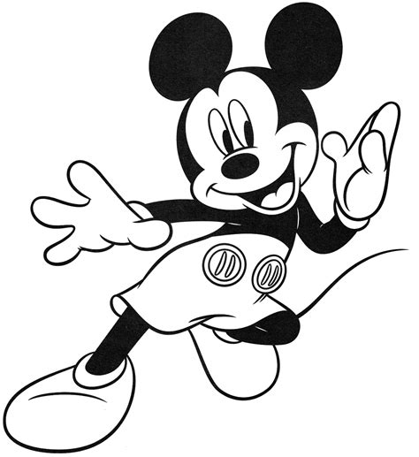 Funny Mickey Mouse coloring page - free and printable