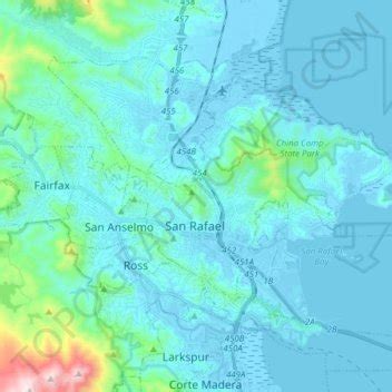 San Rafael topographic map, elevation, terrain