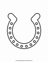 Lucky Horseshoe Coloring Page sketch template