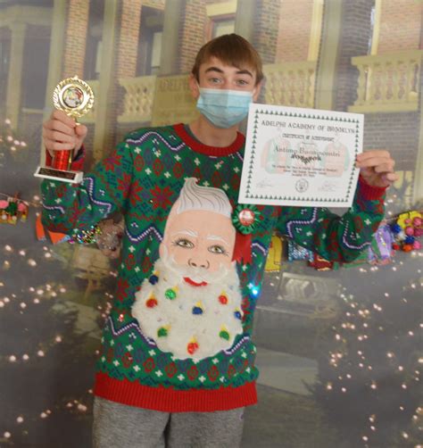 Adelphi Awards Prizes in Annual Ugly Holiday Sweater Contest!