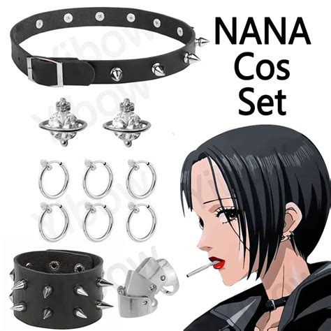 Fashion Punk Anime Osaki Nana Women Necklace Sexy Rivet Leather Rope ...