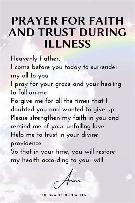 Prayer for faith and trust during illness | Short prayer for healing ...