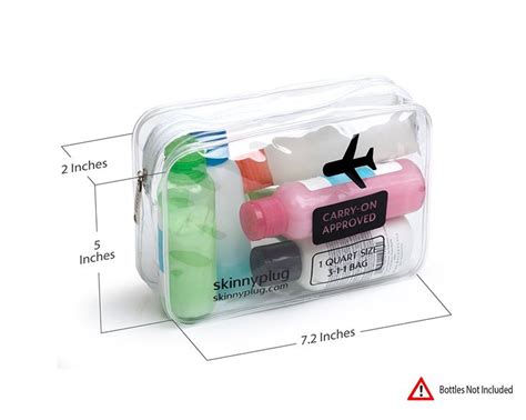 Amazon.com: TSA Approved Clear Travel Toiletry Bag | Quart Sized with Zipper | Airport Airline C ...