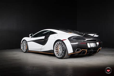 White McLaren 570S Enhanced with Carbon Fiber Elements | White mclaren, Mclaren 570s, Mclaren