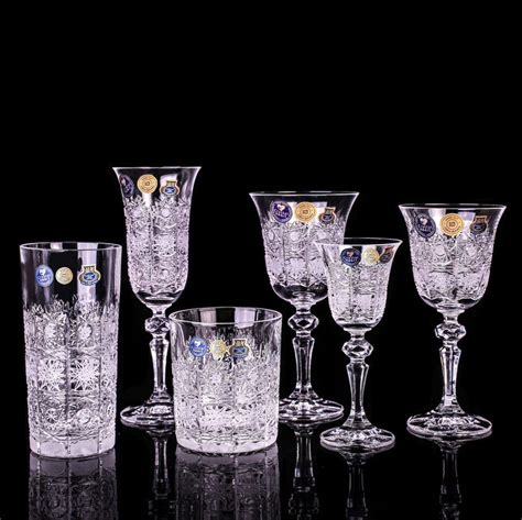 Bohemian Traditional Crystal Red Wine Glasses 220ml - Bohemia Crystal - Original crystal from ...