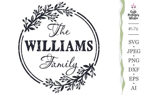 Wedding monogram frame SVG cut file, Family monogram svg png