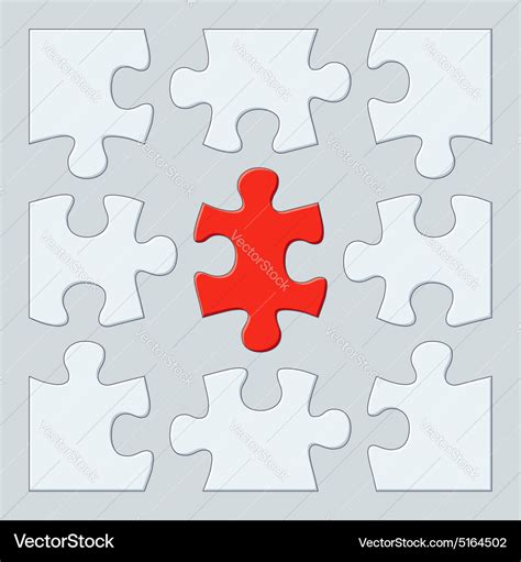 Nine puzzle pieces Royalty Free Vector Image - VectorStock