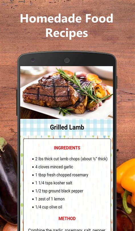 Homemade food recipes for Android - Download