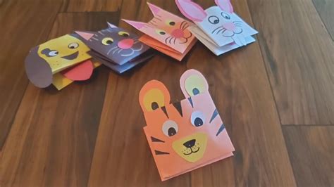 Tiger hand puppet for kids | Easy paper puppet with movable mouth - YouTube