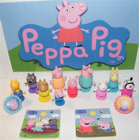 Peppa Pig Deluxe Party Favors 14 Set With 10 Figures 2 Fun | Etsy