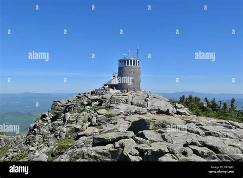 A view from the summit of Whiteface Mountain, the second tallest mountain in New York State ...