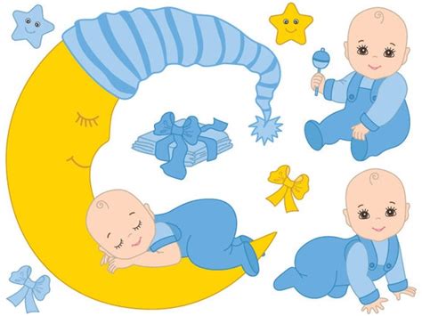 Baby Boy Clipart Digital Vector Baby Boy Blue Infant - Etsy