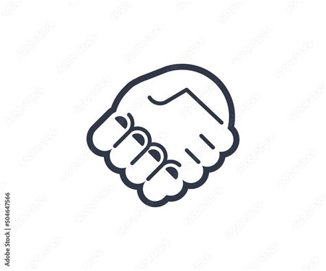 Handshake Gesture Emoticon. Vector Handshake Emoji Stock Vector | Adobe ...