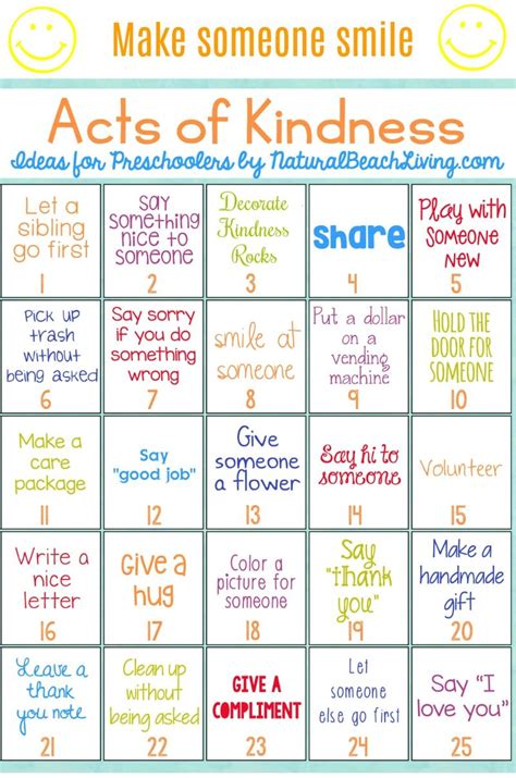 25 Best Random Acts of Kindness Ideas for Preschoolers & Kindergarten ...