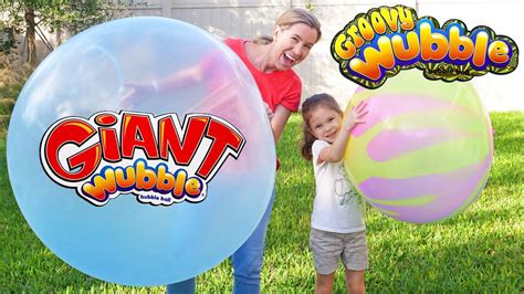 Giant Wubble Ball & Groovy Wubble Ball Review - YouTube