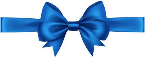 Ribbon with Bow Blue Transparent PNG Clip Art Image | Gallery Yopriceville - High-Quality Images ...