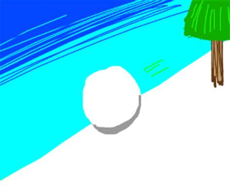 Snowball rolling down a hill - Drawception