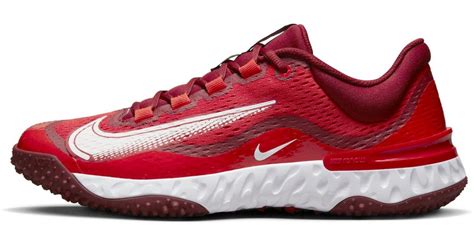 Nike Alpha Huarache Elite 4 Turf Baseball Shoes In Red, for Men | Lyst