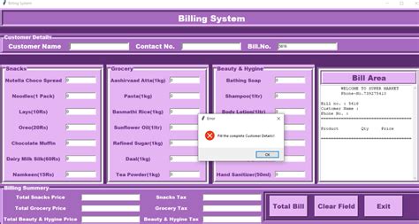 Simple Billing System In Python With Source code - Source Code & Projects