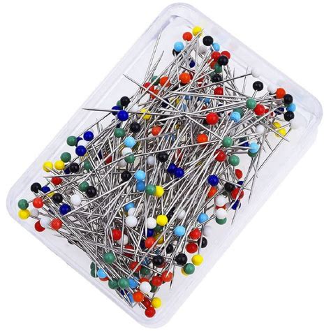 NOGIS 250 Pcs Ball Point Sewing Pins for Fabric, 1.5 Inch/38mm Straight Pins Sewing, Glass Head ...