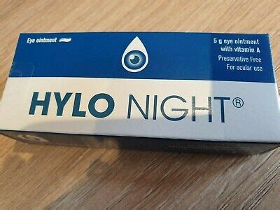 EYE OINTMENT -HYLO Night- Vitamin A - Eye Ointment 5g - Damaged Box £5. ...