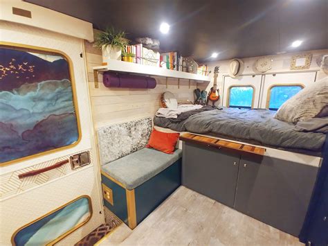 Woman Living in Her Off-Grid Ambulance Camper Conversion