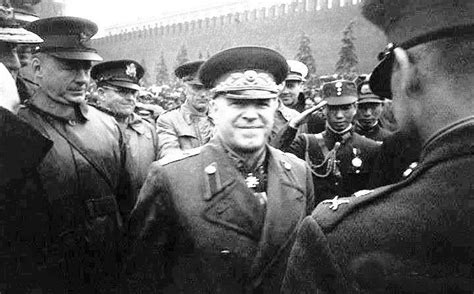 [Photo] Georgy Zhukov at the Red Square victory parade, Moscow, Russia, 24 Jun 1945; note ...