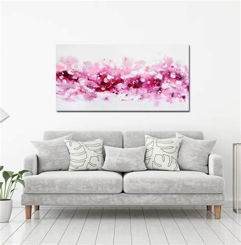 Large Pink Abstract Canvas Wall Art Pink Abstract Print Pink - Etsy Ireland