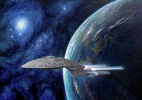 USS Enterprise - Star Trek Art, Painting of a Spaceship Captained by ...