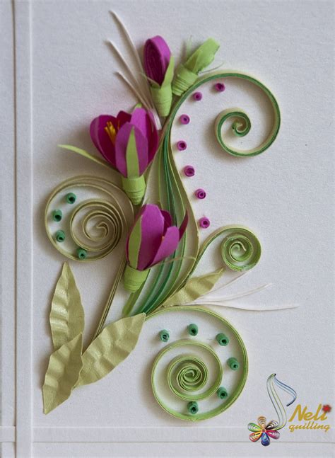 Neli Quilling Art: Quilling card-flower