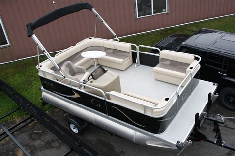 Electric 16 ft pontoon boat-Edrive and trailer. In stock and ready to go | T&M Marine