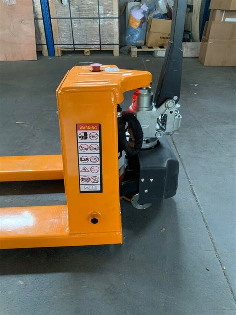 Semi-Electric Pallet Jack 1800kg Width 550mm Length 1175mm Fast Charging 48V