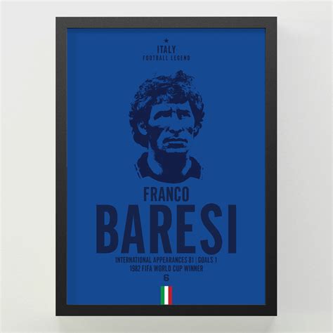 Shop Franco Baresi Posters Online - Italian Football Legend Posters