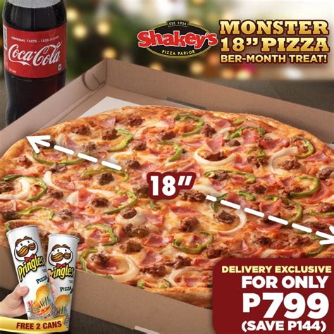 Shakey's Monster 18 Pizza BER-Month Treat until November 14, 2019