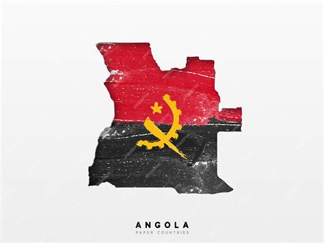 Premium Vector | Angola detailed map with flag of country. painted in ...