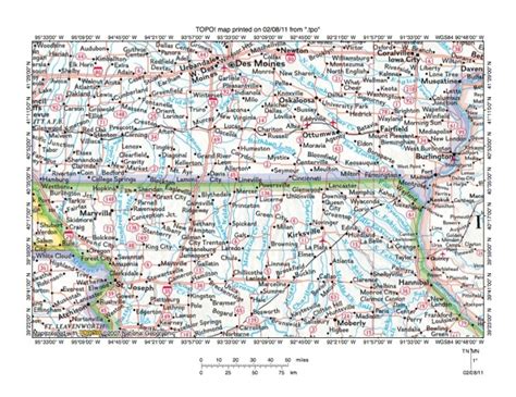 Des Moines River-Missouri River drainage divide area landform origins ...