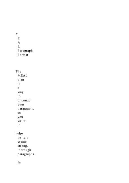 M E A L Paragraph Format The MEAL.docx