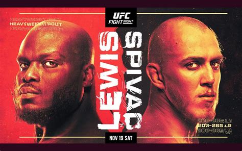 UFC Tonight: Fight Night: Lewis vs. Spivac - US, Canada, UK, Australia ...