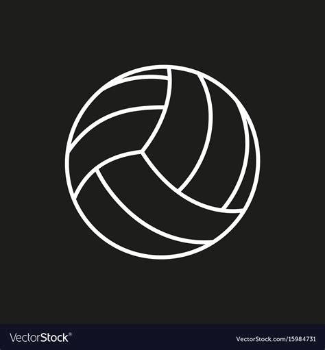 Volleyball ball icon on white background Vector Image