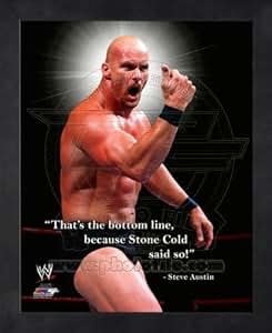 Amazon.com: Steve Austin WWE Pro Quotes Framed 11x14 Photo: Home & Kitchen