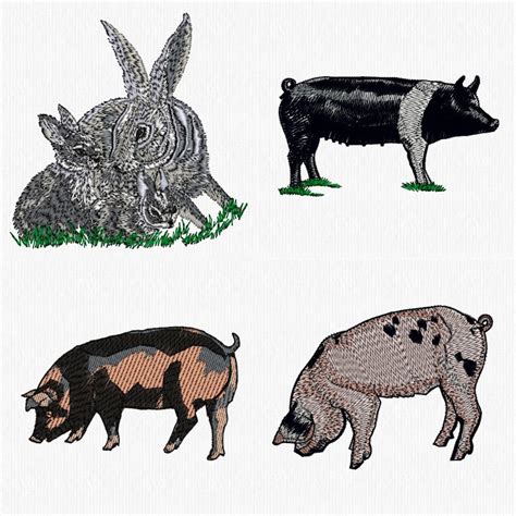 Farm Animals 1 Machine Embroidery Designs - Etsy