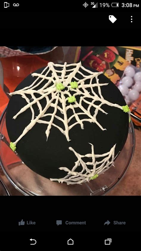 Halloween cake spider web with spider | Halloween cakes, Cake, Cake ...