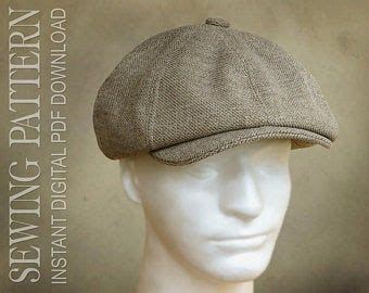 Newsboy Hat Sewing Pattern Paperboy 8 Panel Cap Download Pdf, Sizes: S, M, L - Etsy | Hat ...