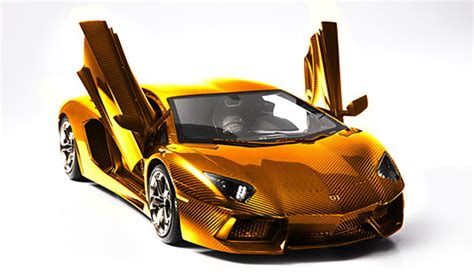 Solid gold Lamborghini Aventador 1:8 scale model