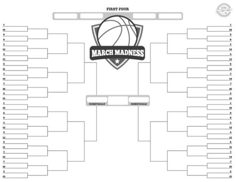 Printable March Madness Bracket For Basketball Fans Kids Activities Blog