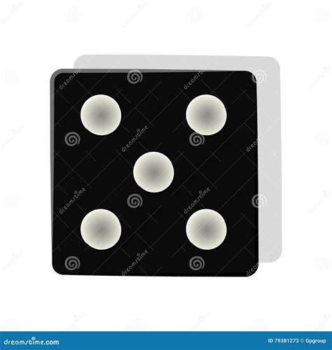 Dice cube icon stock vector. Illustration of sport, lucky - 79381273